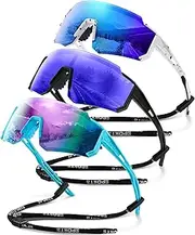 [gesruny] Polarized Sport Sunglasses for Men and Women, Lightweight Sun Glasses with UV Protection for Cycling Running Fishing