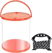 APLVFFZH Lure Bucket Water Container Collapsible Bucket with Rope for Traveling Household, Orange 11L 25x28cm