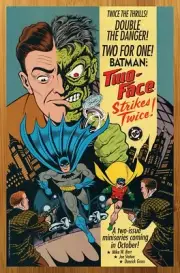1993 DC Comics Batman Two Face Strikes Twice Print Ad/Poster Dick Sprang Art 90s