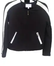 Jaye.e Women’s Size M Contrast Stripe Jacket (Black/White) Msrp $239.00