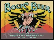 Bluff City Bock Beer Label 9" x 12" Metal Sign
