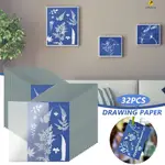 CYANOTYPE PAPER WITH PAD PLATE SOLAR ACTIVATED FOR KIDS ARTS