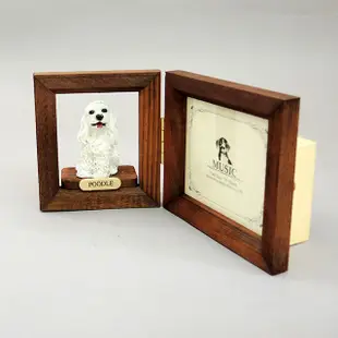 【哈比屋音樂盒】貴賓犬 獵犬 汪星人相框音樂盒 生日禮物 畢業禮物 居家擺飾