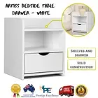 Artiss Bedside Table Drawer Shelf Child Safe Round Corner Stylish Storage White