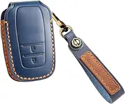 KUNIO Leather Key Case Suitable for Toyota Yaris Cross Yaris Hybrid Rav4 Aygo GR CHR Corolla 2020 2021 2022 2023 Protection Key Case Cover Key Ring