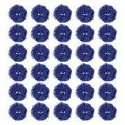 30Pcs 2" Chiffon Flower with Rhinestone Pearl Sewing Fabric Flower,Sapphire Blue