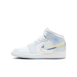 NIKE 籃球鞋 AIR JORDAN 1 MID SE (GS) 中大童 白藍 FQ9117400 現貨 廠商直送