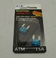 BP/ATM-15ID Eaton Bussmann EasyID Fuses – 15A Auto ID Mini Blade, New