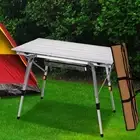 Levede Roll up Camping Table Aluminium Portable Picnic Outdoor Foldable 90Cm ...