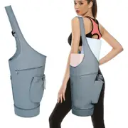 Bag for Large Aperture Yoga Mat, WIDE, with Waterproof Pocket and Adjustable Drawstring for Water Bottles.