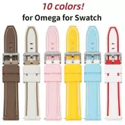 Colorful Silicone Watch Strap for OMEGA Swatch MoonSwatch Watch Band 20mm Saturn