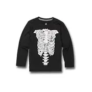 [Volcom] Boys' Skeleton Long Sleeve Loose Fit Rashguard Swim Shirt 50+ Uv Protection