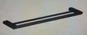 Azzurra 90-SERIES DOUBLE TOWEL RAIL Black Matt Power Coated- 600mm Or 800mm