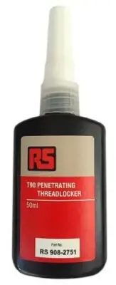 RS Pro T90 GREEN PENETRATING THREADLOCKER ADHESIVE 50ml Medium Strength