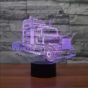 3D Illusion Table Lamp Truck LED Night Light For Bedroom Deco 7-Color Changing D