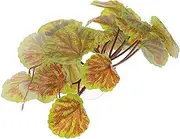 WOONEKY Artificial Aquarium Plant Lifelike Reptile Terrarium Decor with Begonia Leaves Stable Vibrant Plastic Fish Tank Plant for Reptile Tanks and Aquatic Landscapes