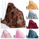 Super Soft Warm Throw Blanket Fluffy Single Double Size Easy Wash Bedding Sofa