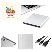 Aluminum External USB 3.0 UHD 4K Blu-Ray Writer Super Drive for PC and Mac