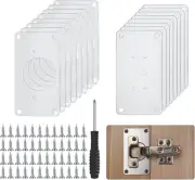 16Pcs Cabinet Hinges Repair Plates, Cabinet Doors Hinge Repair Kit Stainless Ste