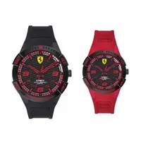在飛比找蝦皮商城優惠-【Ferrari 法拉利】碳纖維元素錶盤設計時尚橡膠對錶套組