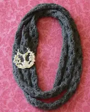 Viking Knitting Pattern Neck Rope Skinny Scarf 14ply Wild Wool Feature Eyelets