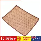 Straw Bamboo Cooling Cat Bed Comfortable Dog Bed Mat Pet Supplies (Brown S) AU