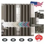 Stylish 108 Inch Linen Curtain with Grommets - Block Sunlight & Enhance Privacy