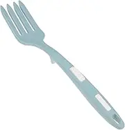 FIXOSHEE Silicone Pasta Serving Fork Ergonomic Kitchen Gadget for Easy Stirring and Serving and Washable Design for Salad and Cooking Tasks Lake Blue Color