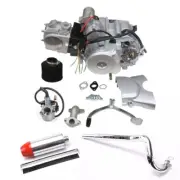 125cc Engine Motor Semi Auto +Exhaust Pipe +Muffler Go Kart Quad Taotao Coolster