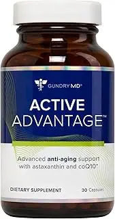 Gundry MD® Active Advantage Astaxanthin and CoQ10 Supplement to Support Energy, Strength and Metabolism, 30 Count