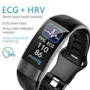 P11 PLUS Smart Watch 0.96 inch Smart Wristbands Fitness Band ECGPPG Pedometer Call Reminder Fitness Tracker Activity Tracker Compatible with Android iOS IP67