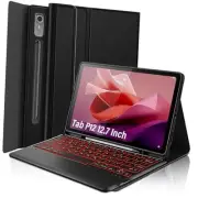 Touchpad Keyboard Case for Lenovo Tab P12 12.7 Inch 2023, 7 Colors Backlight