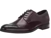Kenneth Cole New York Men's Brock Wing Tip Lace Up Oxford Color Brown/Gray Sz 11