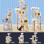BEASTIE Cat Tree Scratching Post Scratcher Tower Condo Bed House Furniture Wood