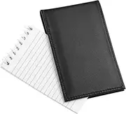Black Leather Pocket Notepad Holder for 3x5 Inch Memo Pad Holder D and K Police Pocket Notebook, 1 3x5 Inch Lined Notepad Included