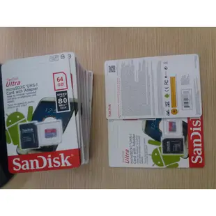 Micro SD Scandisk 存儲卡 64Gb class 10 -80Mb 正品 - 商店中的 CHUP 照片