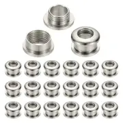 5mm(1/5 Inch) Brass Hole Eyelets, 20 Pcs Arc Surface Grommets, Silver Tone