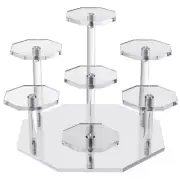 1 PCS Acrylic Risers Display Stand 7Tier Perfume Organizer and Cupcake6090