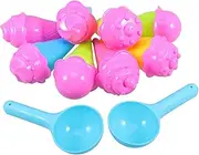 Totority 1 Set Plastic Ice Cream Cones Kids Ice Cream Scoop Prop Outdoor Beach Toys Kid Sand Mold Toy for Beach Sandbox