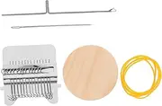 Angoily 1 Set Mini Wooden Loom Kit for DIY Handmade Educational Knitting Tool for Creating Scarves Belts and Rugs Safe Natural Lovers