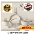 Non Stick Pots and Pans Set - Induction Hob Cookware Set – 7pcs cream by carote