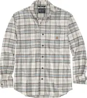 Carhartt Midweight Flannel Plaid Shirt, beige, Size S for Men