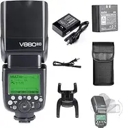 GODOX V860II-C Kit E-TTL High-Speed Sync 1/8000s 2.4G GN60 Li-ion Battery 1.5s Recycle Time Camera Flash Speedlite Light for Canon EOS Cameras with Color Filters & Diffuser (V860II-C)