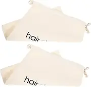 CTIRCHIU 2pcs Large Cotton Canvas Hair Dryer Bags with Drawstring Storage Organizer for Travel Hotel Home for Hairstylist Tools and Accessories