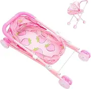 Trolley Doll Mini House Stroller Simulated Doll Stroller Play Game House Accessories Mini Furniture Adornment Micro Layout Ornament Iron Frame