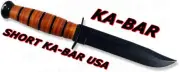 Ka-Bar Knives Short KaBar USA Fixed Bld w/ Sheath 1251