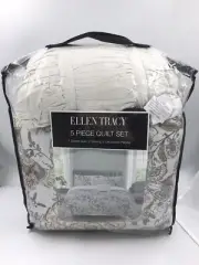 Ellen Tracy Jacobean Floral 5-Piece Queen Quilt Set