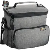 Reusable Insulated Lunch Box Bag for Women Men, Large Leakproof Light Gray 8L