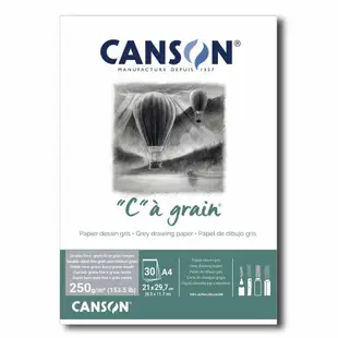 3本贈品 法國製 CANSON C”àgrain Ca 250g 30張 康頌 粉彩紙 斑駁黃 斑駁灰 鉛筆 粉彩 炭筆