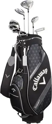 Callaway SOLAIRE 2018 Ladies 8 Club Set Carbon Shaft Flex: L Black w/Caddy Bag